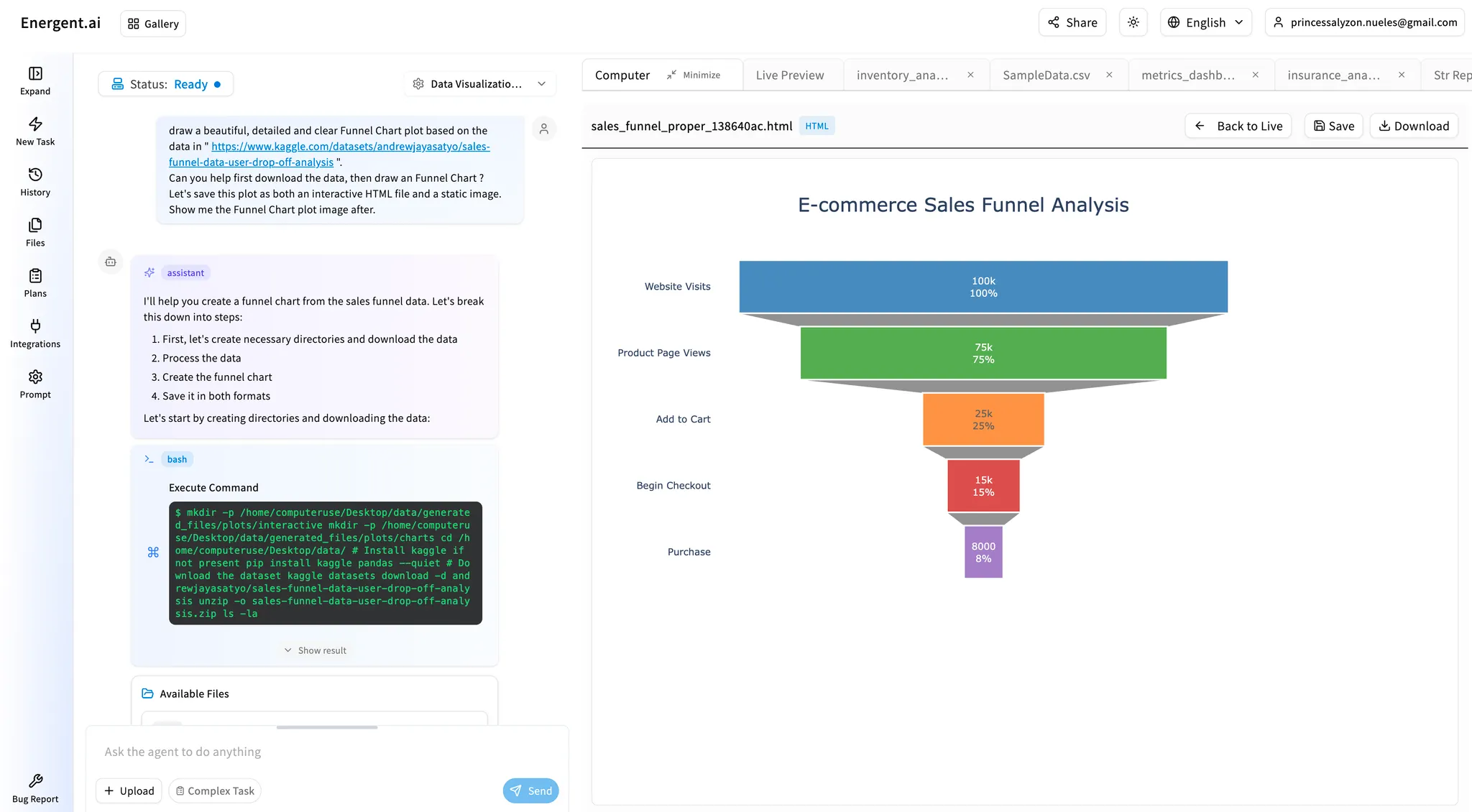 Openclaw for Data Analysis: IA Sem Código workflow demonstration